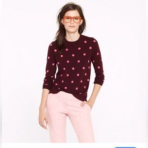 J. Crew Burgundy Cashmere Sweater